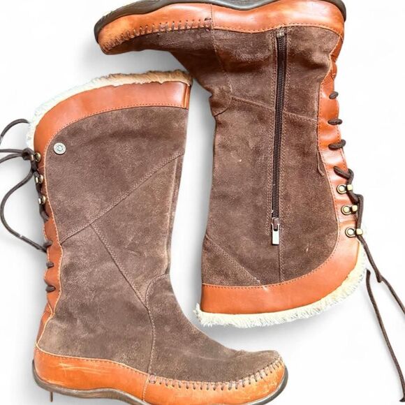 The North Face Shoes - The North Face Janey Primaloft Suede Leather Winter Boots Women’s Size 8 Brown